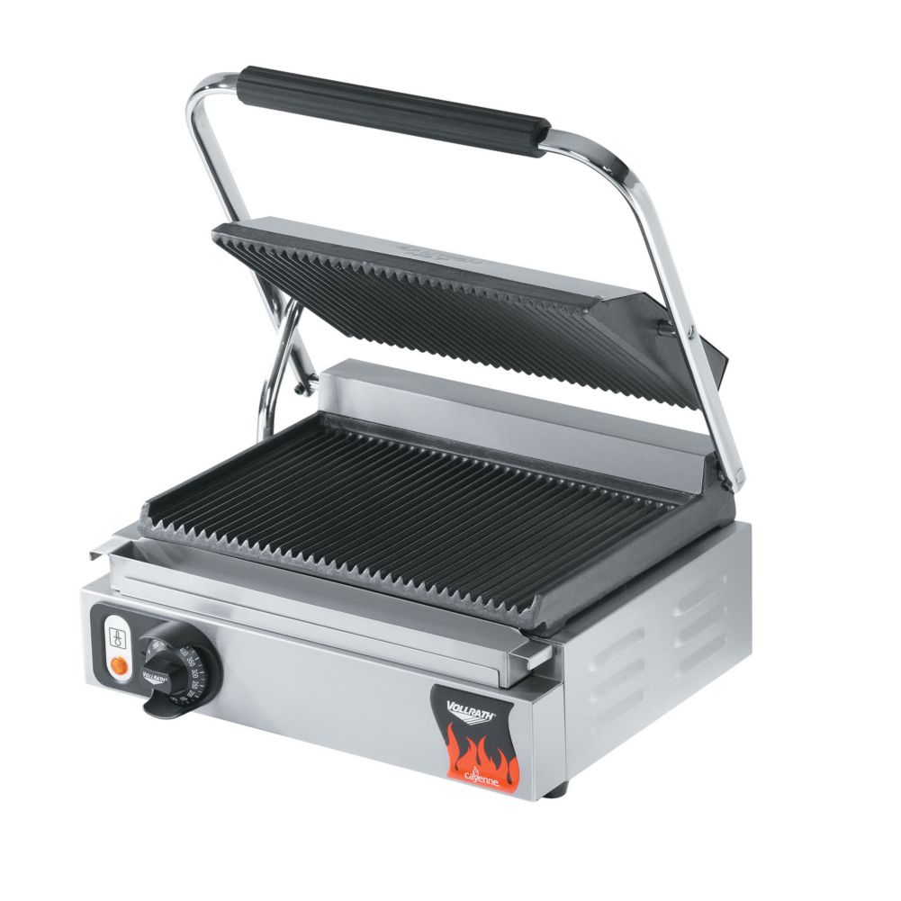 Vollrath 40794 Cayenne Cast Iron Single Panini Style Sandwich Press