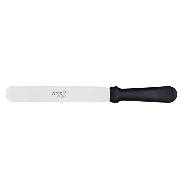 Ateco 1308 Straight S/S Ultra Spatula with Black Plastic Handle ...