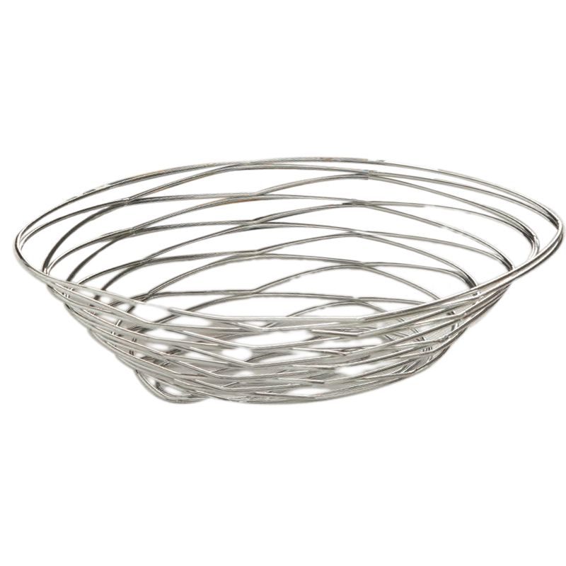 American Metalcraft FRUC16 9 x 6" Chrome Wire Birdnest Basket
