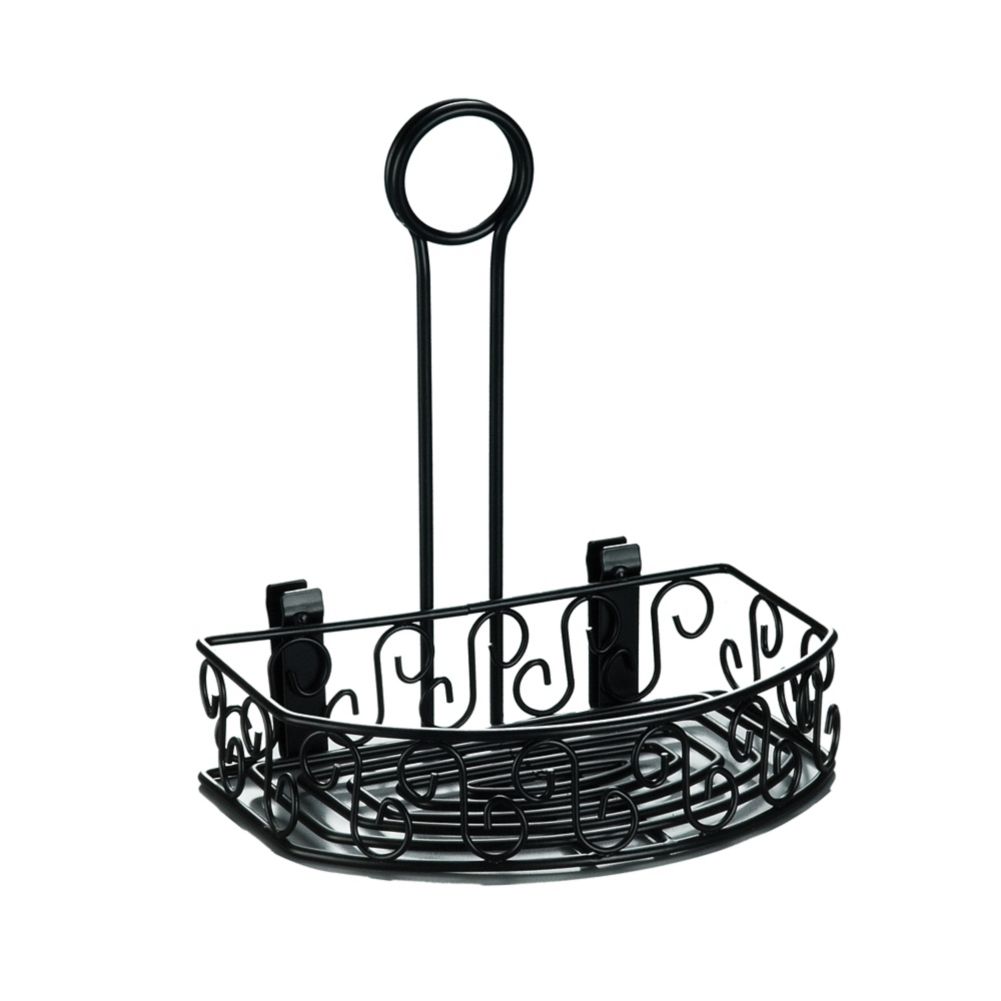 American Metalcraft CRS68 Ironworks Blk Scroll Design Condiment Caddy