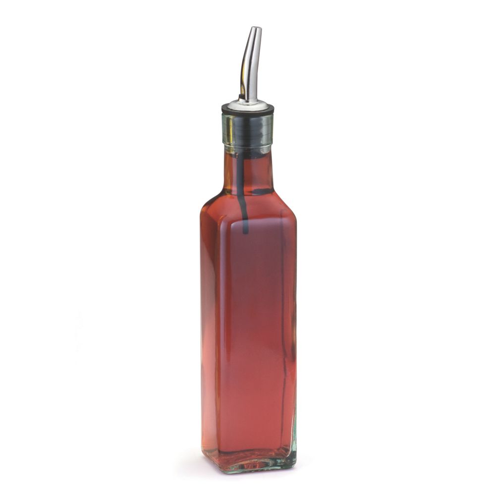 TableCraft 9085 Prima 8.5 Oz. Glass Bottle with Pourer - 12 / CS