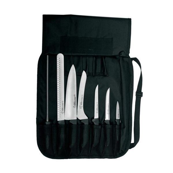 Dexter Russell SGBCC-7 SofGrip 7-Pc Chefs Knife Set with Black Handles