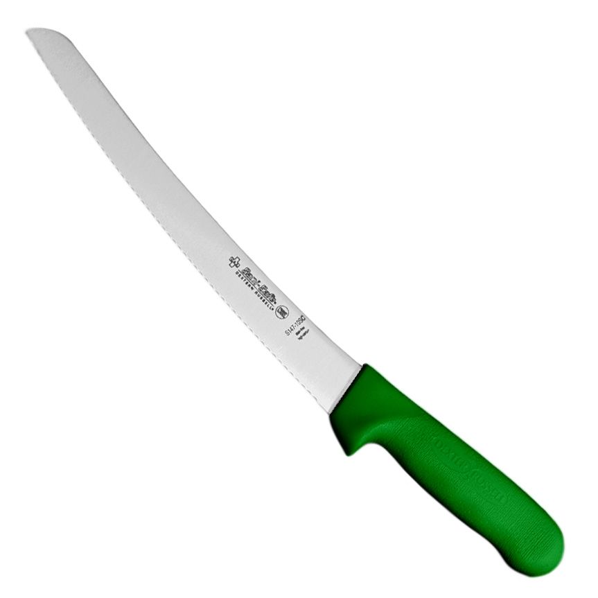 Dexter Russell 18173G Sani-Safe 10" Green Handle Scalloped Bread Knife