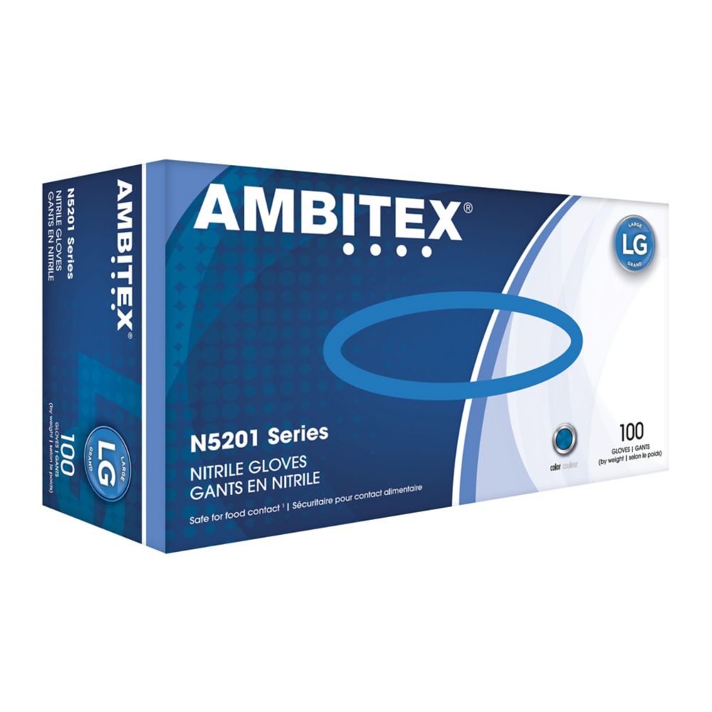 Tradex N5201-LG Ambitex Large Powder-Free Nitrile Gloves - 1000 / CS ...