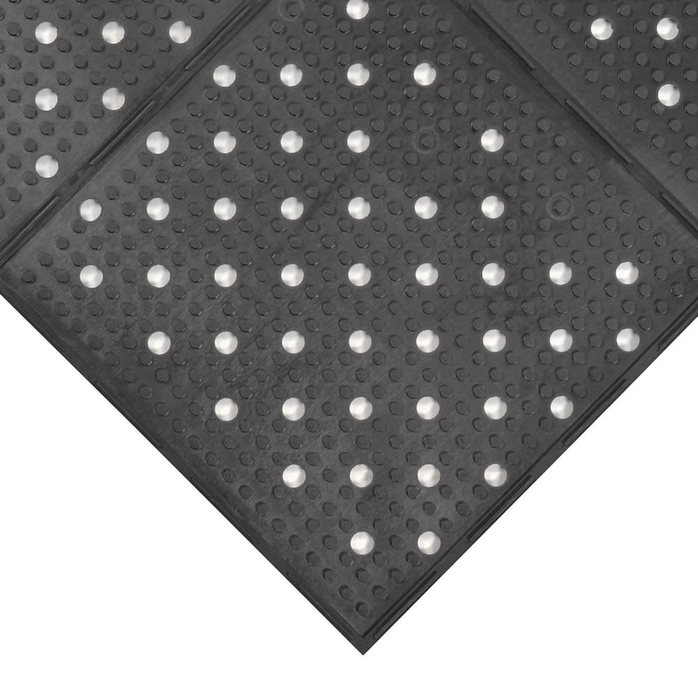 Notrax 410-941 Black Rubber 3' x 4' Multi Mat II® Floor Mat