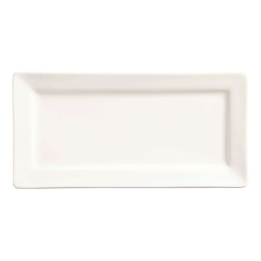 World Tableware SL-23 Slate Bright White Rectangular Plate - 12 / CS ...