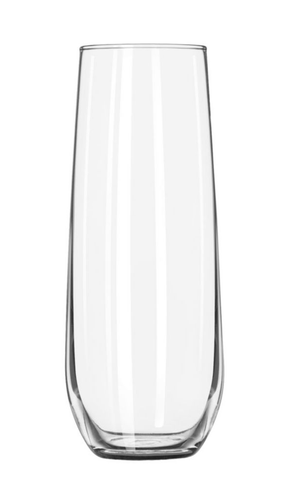 Libbey 228 Stemless 8.5 Ounce Flute Glass - 12 / CS