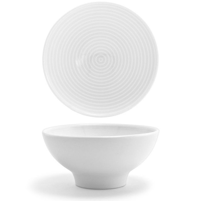 FOH DBO006WHP23 Spiral 11 Ounce Footed Bowl - 12 / CS