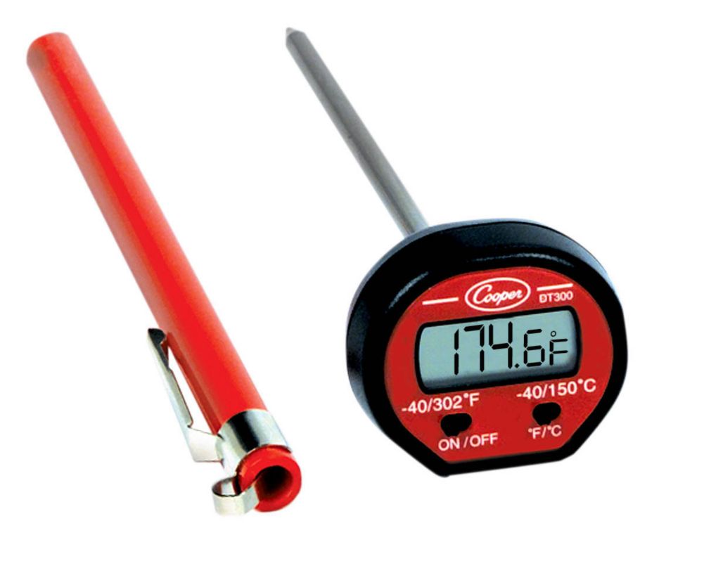 -40/302° F Temperature Range Oval Style Cooper-Atkins DT300-0-8 Digital Pocket Test Thermometer 