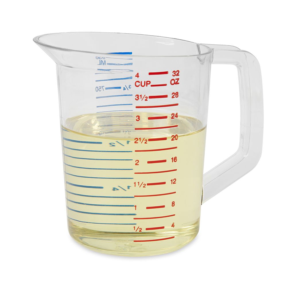 Rubbermaid FG321600CLR Bouncer Plastic 1 Qt Measuring Cup | eBay