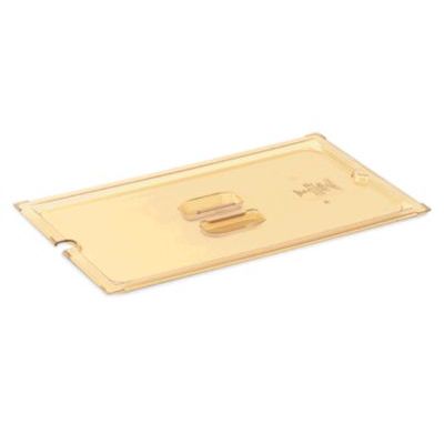 Vollrath® 34300 Amber 1/3 Size High Temp Slotted Plastic Pan Cover