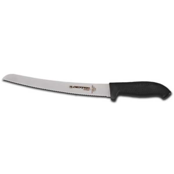 Dexter Russell SG147-10SCB-PCP SofGrip Blk 10 Inch Scalloped Bread Knife