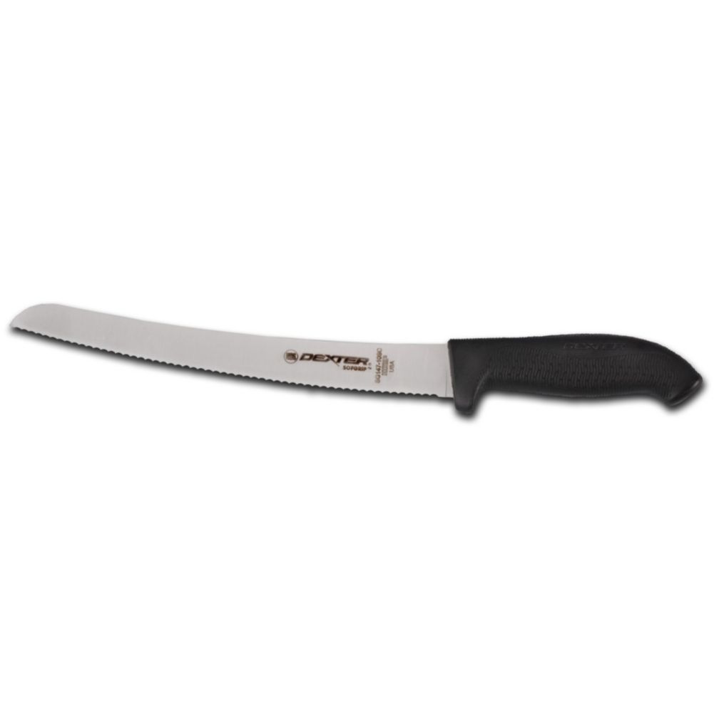 Dexter Russell SG147-10SCB-PCP SofGrip Blk 10 In Scalloped Bread Knife