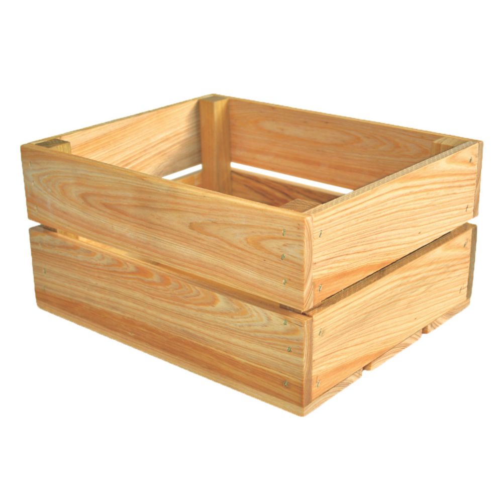 Crate Farm OC-1209-NA Peck Natural Cypress Orchard Crate | Wasserstrom