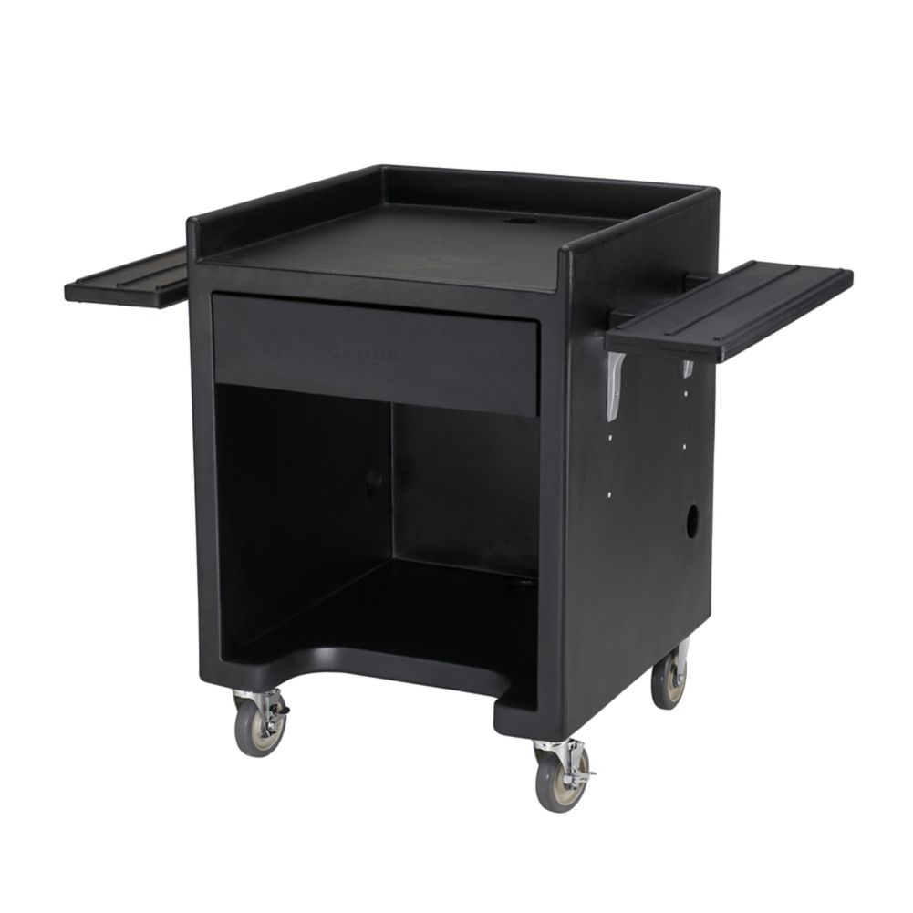 Cambro ES28RL110 Black Equipment Stand with Rails