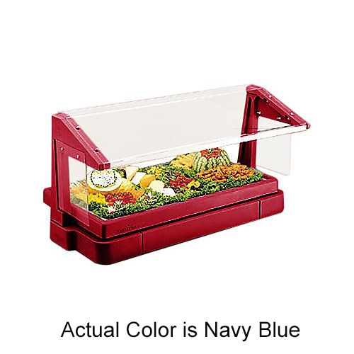 Cambro BBR720186 Navy Blue 5-Pan Buffet Bar with Sneeze Guard