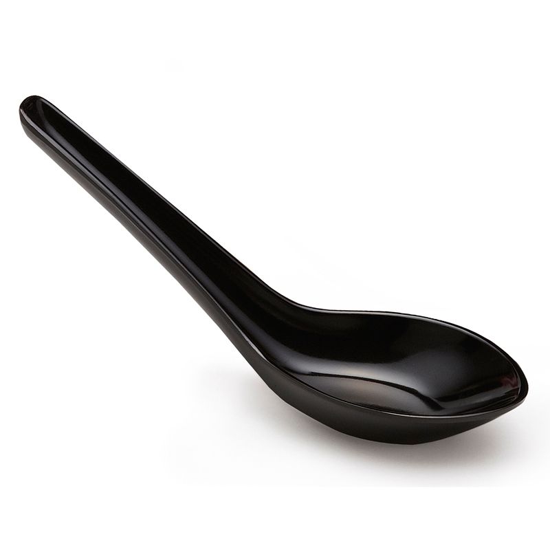 G.E.T. M-6030-BK Hidden Treasures Black 0.65 Ounce Soup Spoon - Dozen