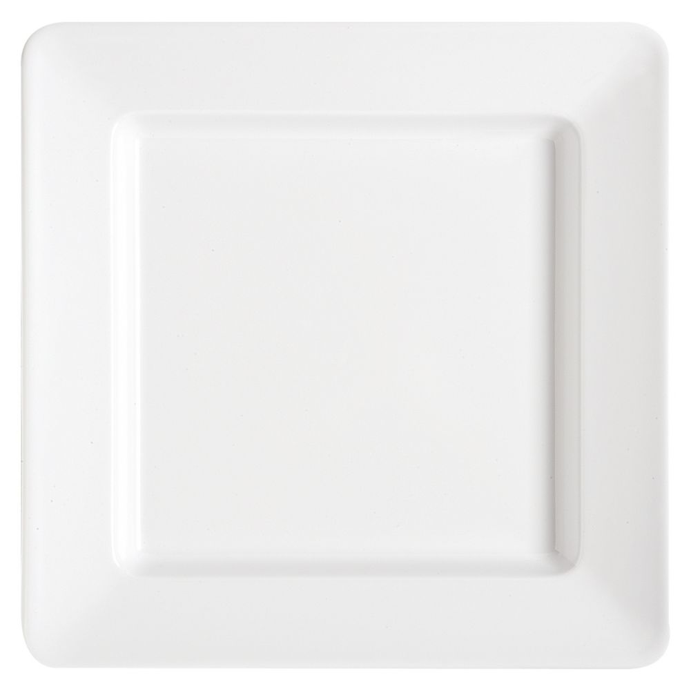 G.E.T. ML-12-W Milano White 12" Square Plate - 12 / CS