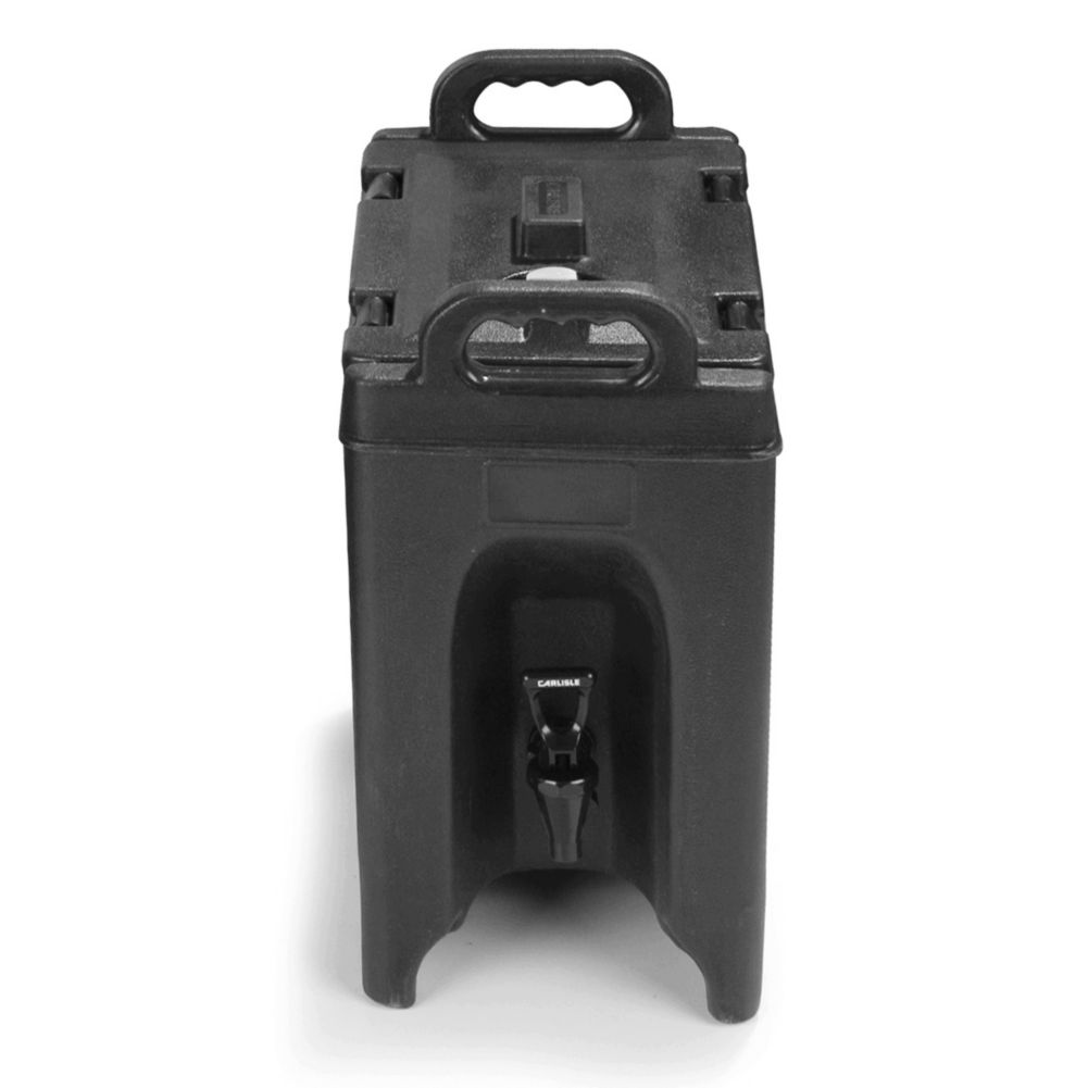 Carlisle® Cateraide Insulated Beverage Server, Black, 2.5 Gal Wasserstrom