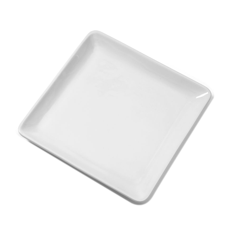 American Metalcraft CER15 Prestige White Ceramic 14" Square Plate