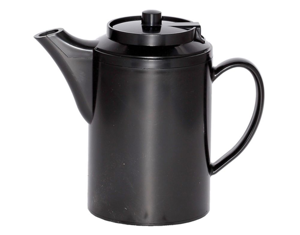 Service Ideas TS612BL Plastic 16 Oz. Black Teapot 333187