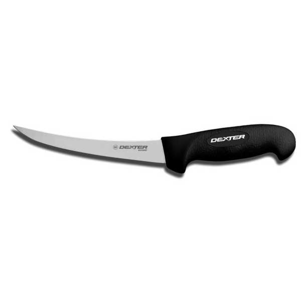 Dexter Russell SG131-6B-PCP SofGrip Black 6 Inch Curved Boning Knife