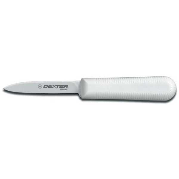 Dexter Russell SG104-PCP SofGrip White Handle 3-1/4 Inch Paring Knife