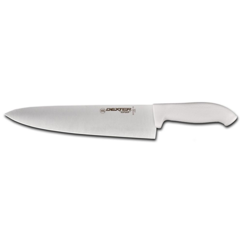Dexter Russell SG145-10PCP SofGrip White Handle 10" Cook's Knife