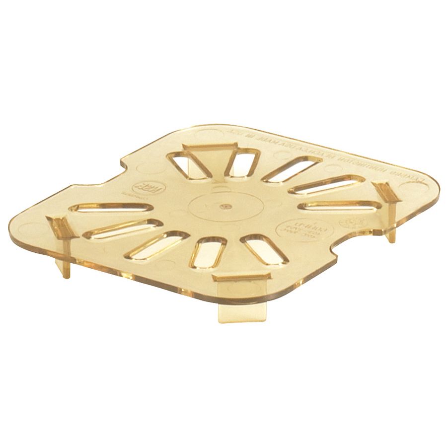 Cambro® 60HPD150 Amber High Heat Drain Shelf for 1/6 Size Food Pan