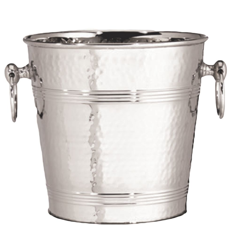 TableCraft 5198 S/S 8 Qt. Wine Bucket with Hammered Finish
