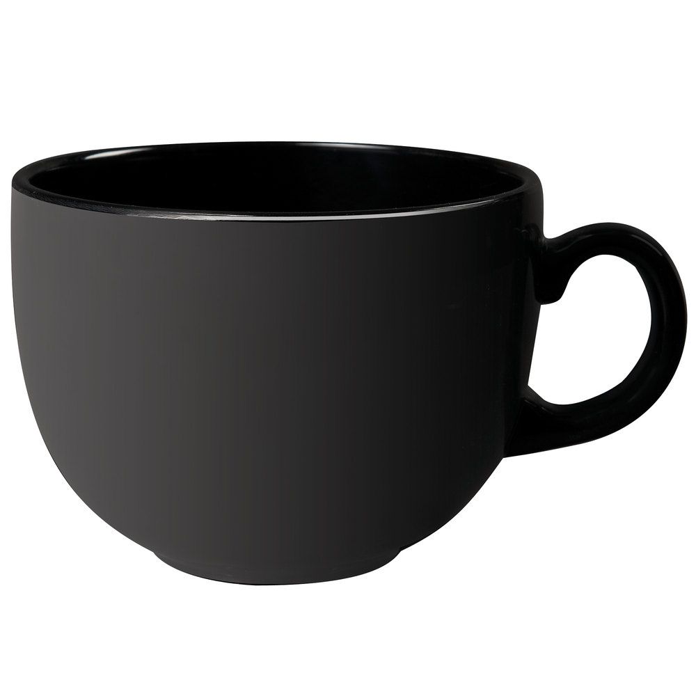 G.E.T. C-1001-BK Black Elegance 18 Ounce Coffee Mug - 12 / CS