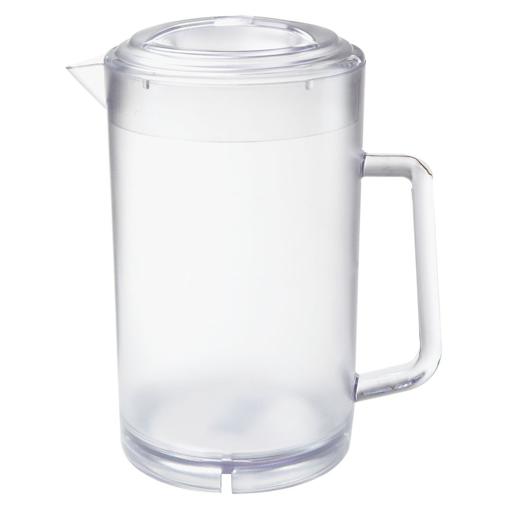 G.E.T. P-3064-1-CL SAN Plastic Textured Clear 64 Oz. Pitcher with Lid
