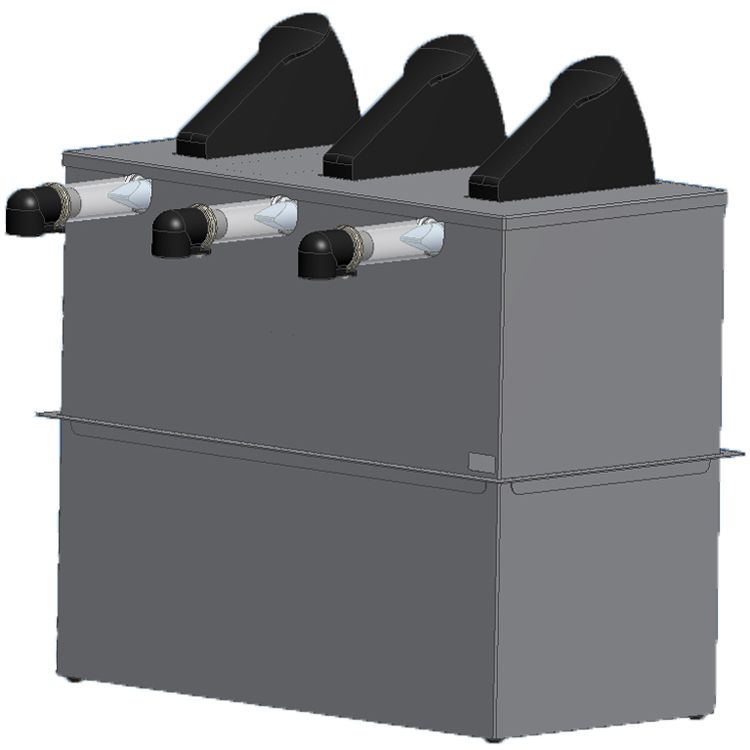 Custom Triple DropIn Condiment Pump for Arby's Wasserstrom