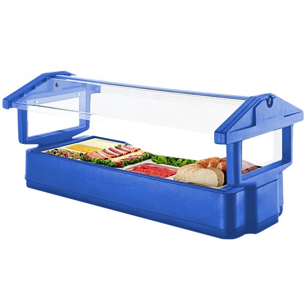 Cambro® Navy Blue 4Pan Tabletop Food Bar Wasserstrom
