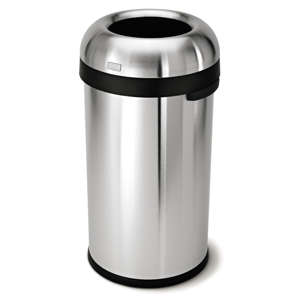 simplehuman CW1407 Brushed S/S Bullet Style 60 L / 16 Gal Trash Can