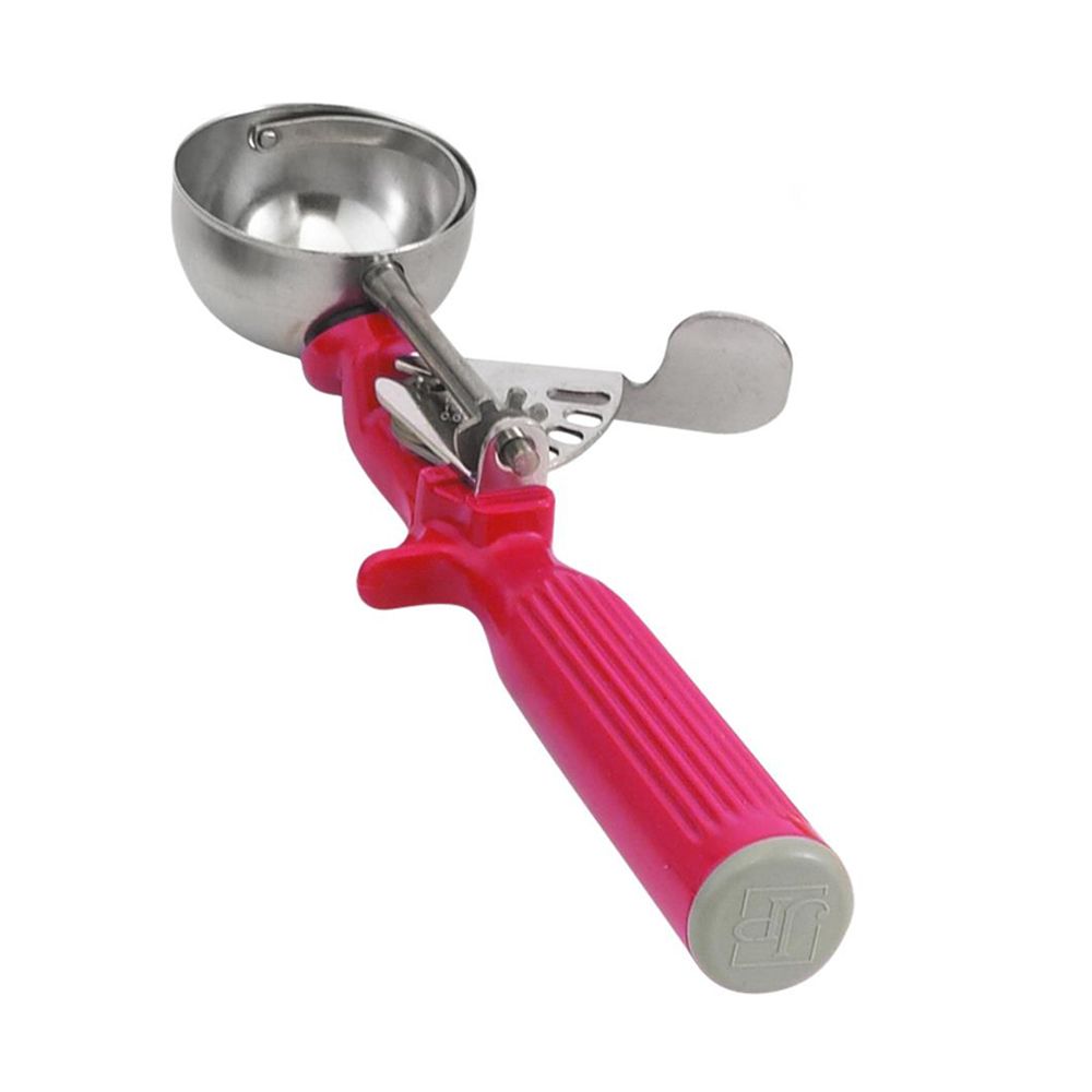 Vollrath 47145 S/S 1.3 Oz. / #24 Thumb Action Disher w/ Red Handle