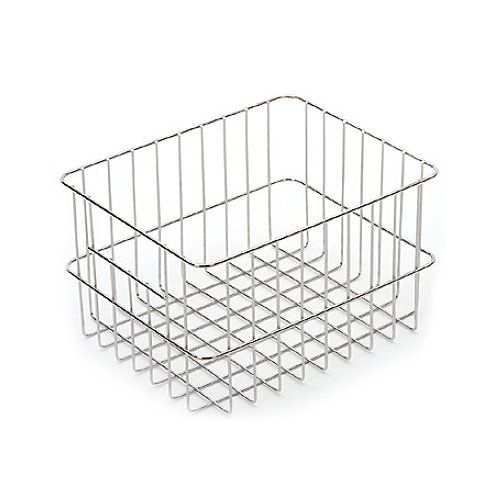 Nickel & Chrome-Plated Half-Size Basket, 9-1/8 x 11-11/16 x 5-3/4