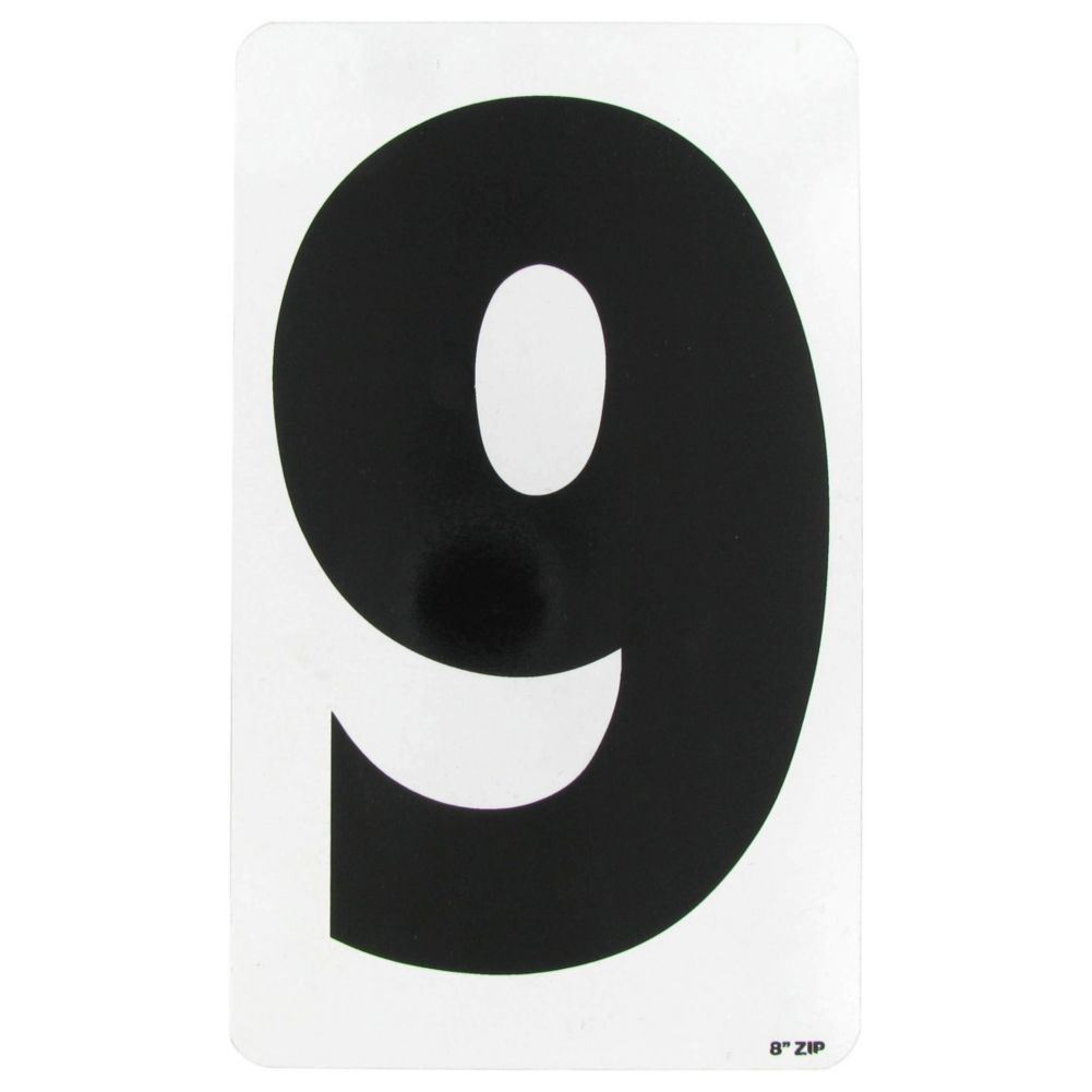 Wagner ZipChange® ZL08BKSSP9 Solid 8" Black Number 9 Wasserstrom