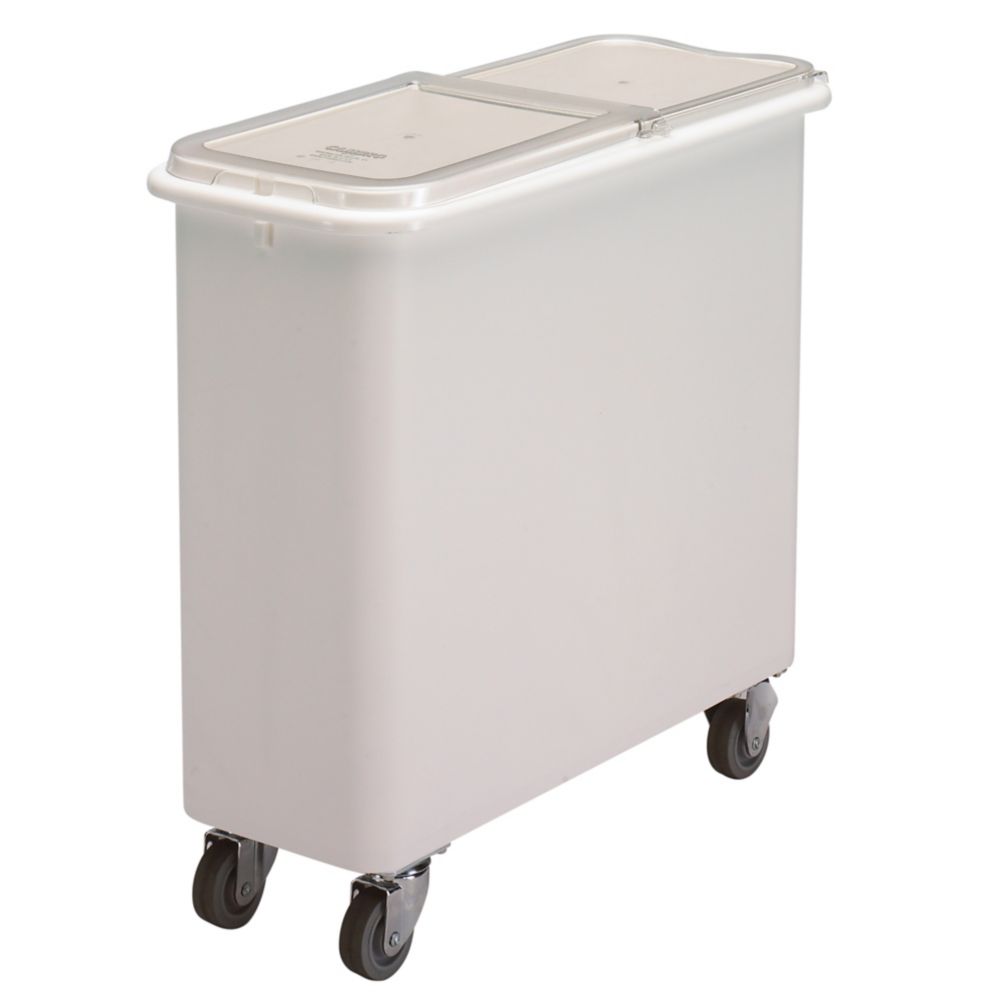 Cambro IBSF27148 White Flat Top 27 Gal Ingredient Bin with Clear Lid