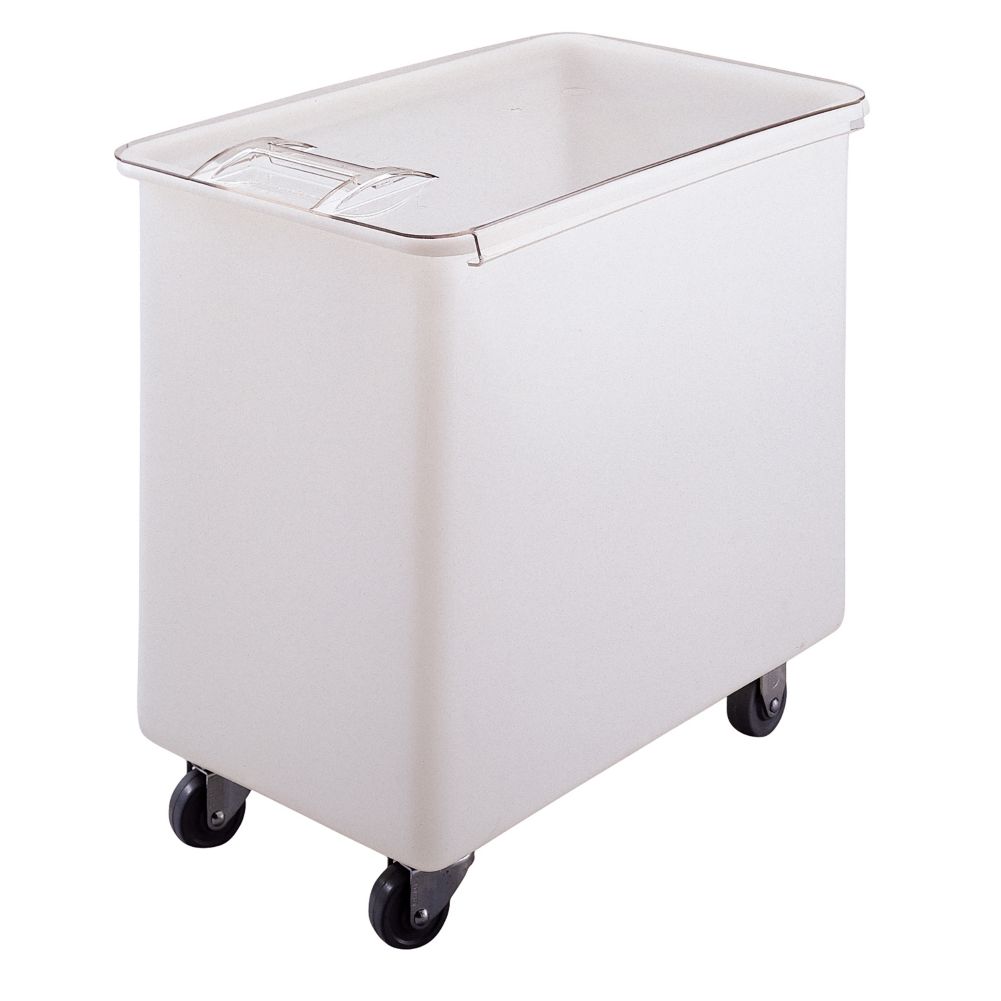 Cambro IB44148 White Flat Top 44 Gal Ingredient Bin with Clear Lid