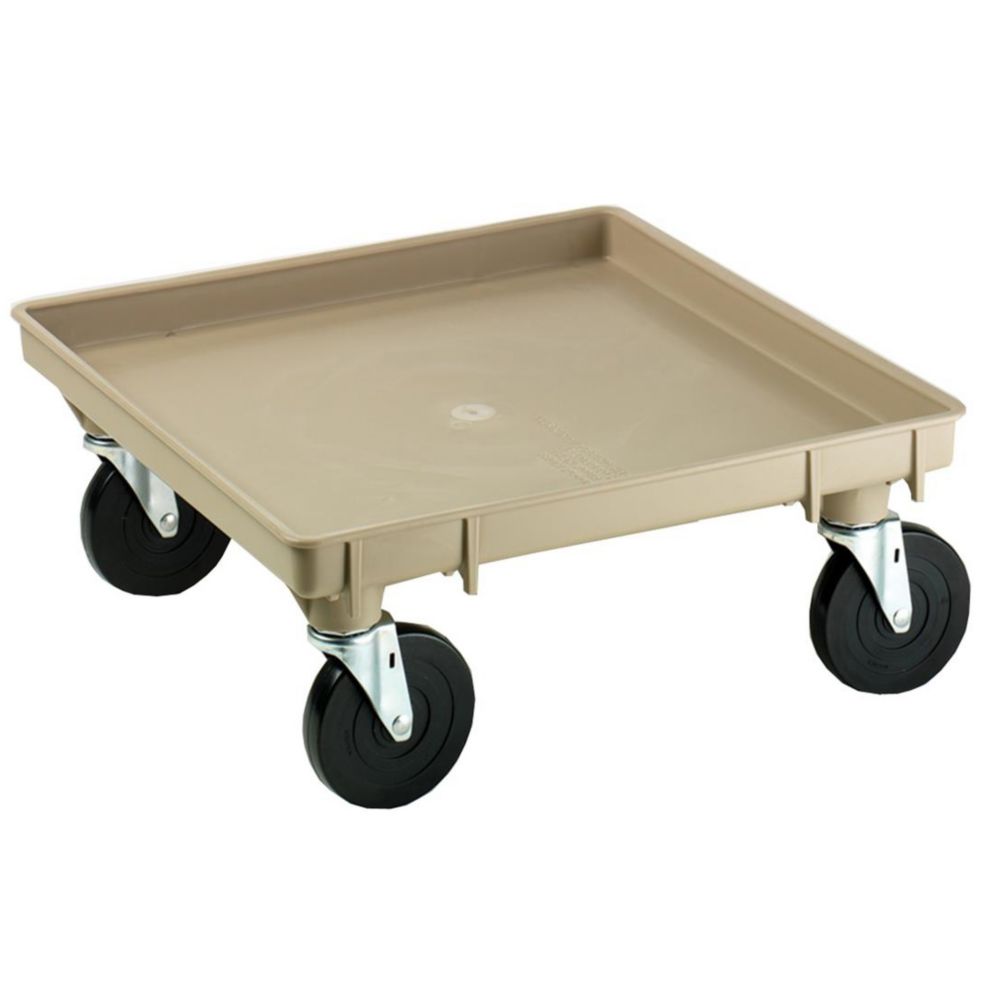 Traex® 1697 Beige Glass Rack Dolly without Handles