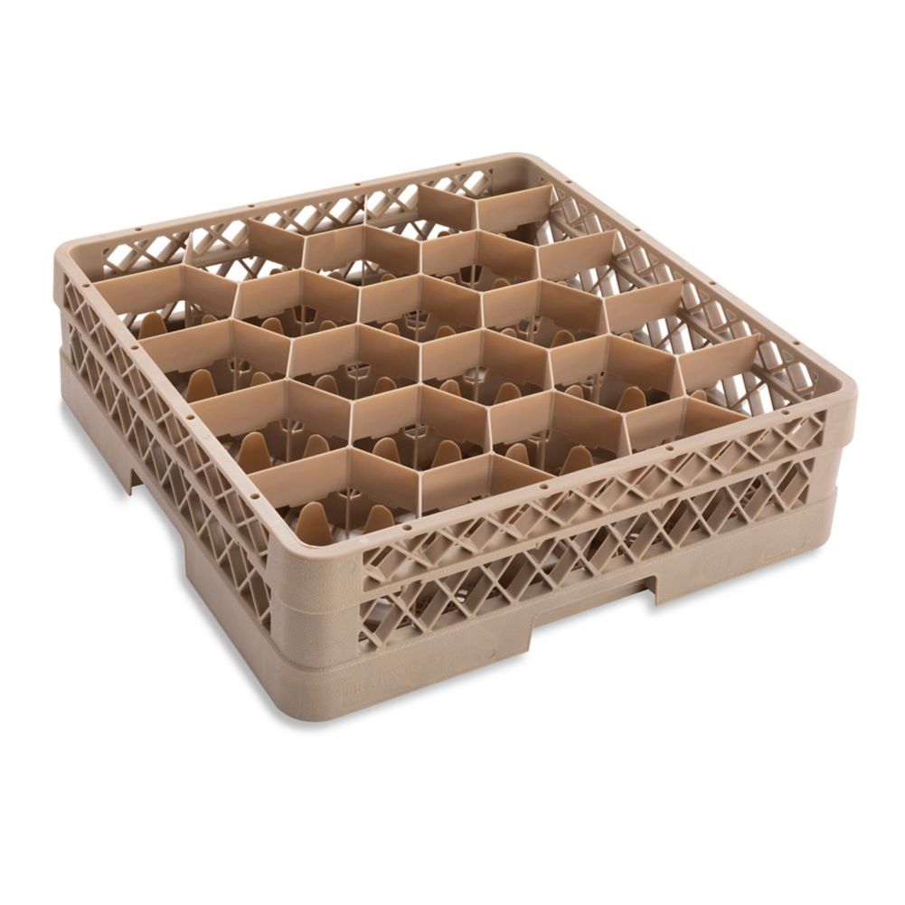 Traex® TR11G Beige 20 Compartment Glass Rack with Extender