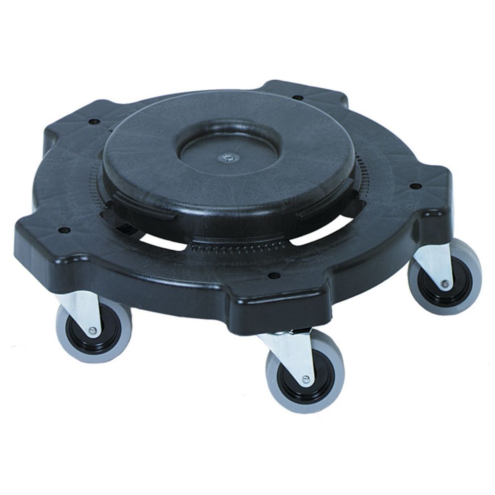 Continental 3255 Round Black Dolly For 20-55 gal Huskee Receptacles