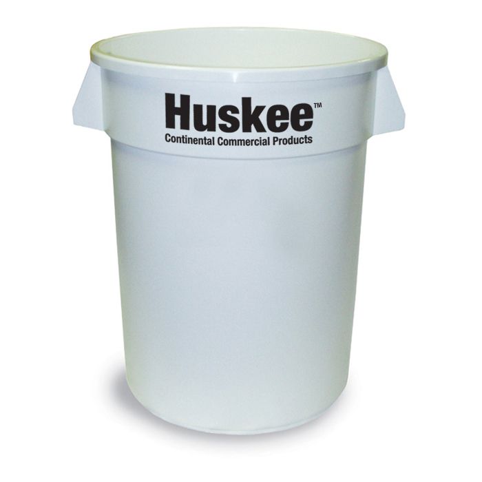 Continental 1001WH Huskee™ White 10 gal Receptacle