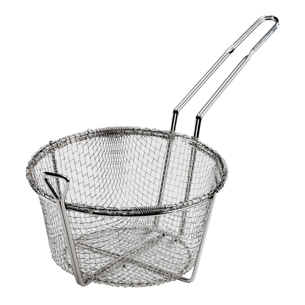 Browne Foodservice Nickel Plated Wire 9 1/2 Round Fry Basket