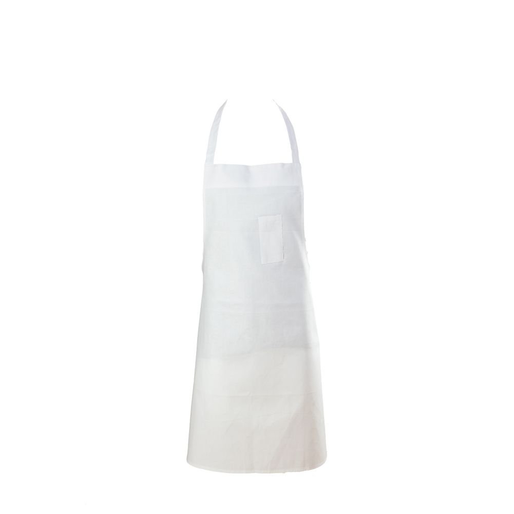 Chef Revival® 600BAW-D Deluxe White Blended Twill Bib Apron