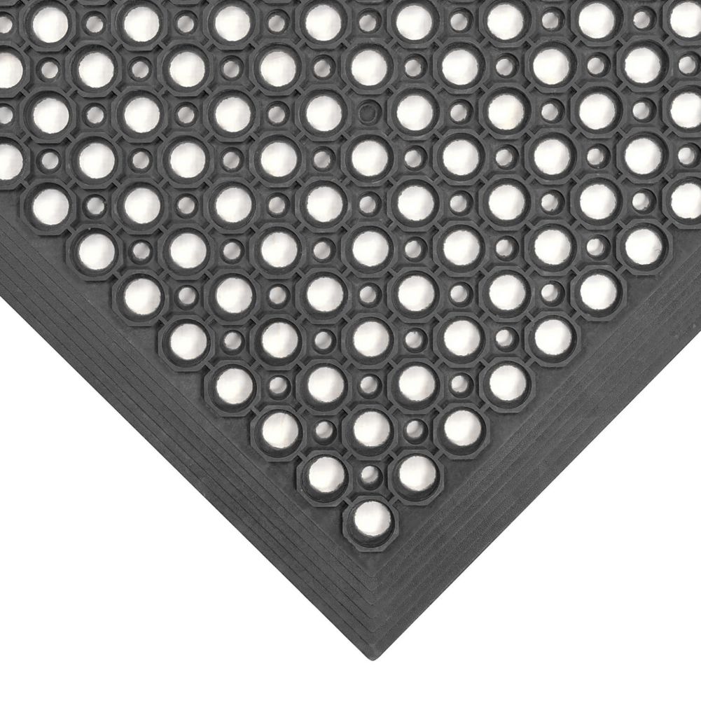 Notrax 755-100 Black Beveled Edge 3' x 5' Competitor® Floor Mat