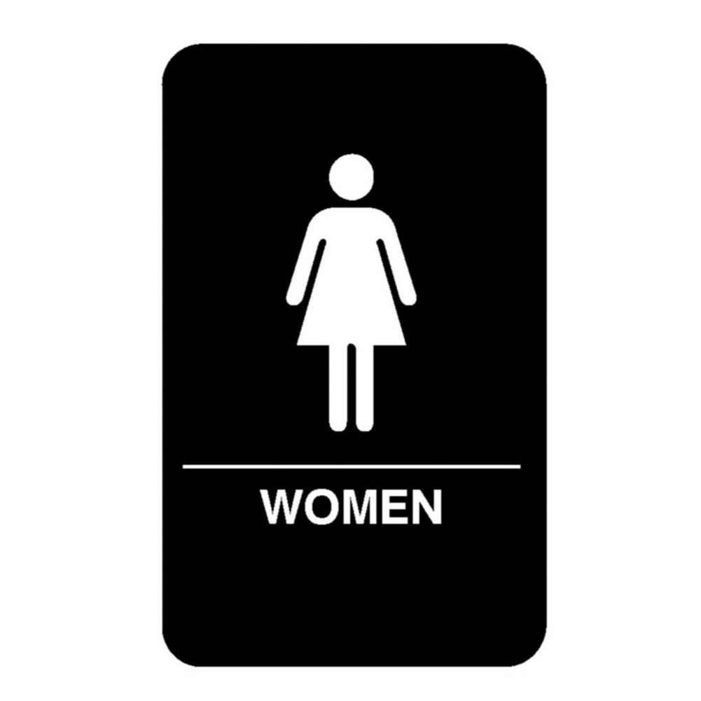 Traex® 5634 WOMEN Braille Sign with White Letters