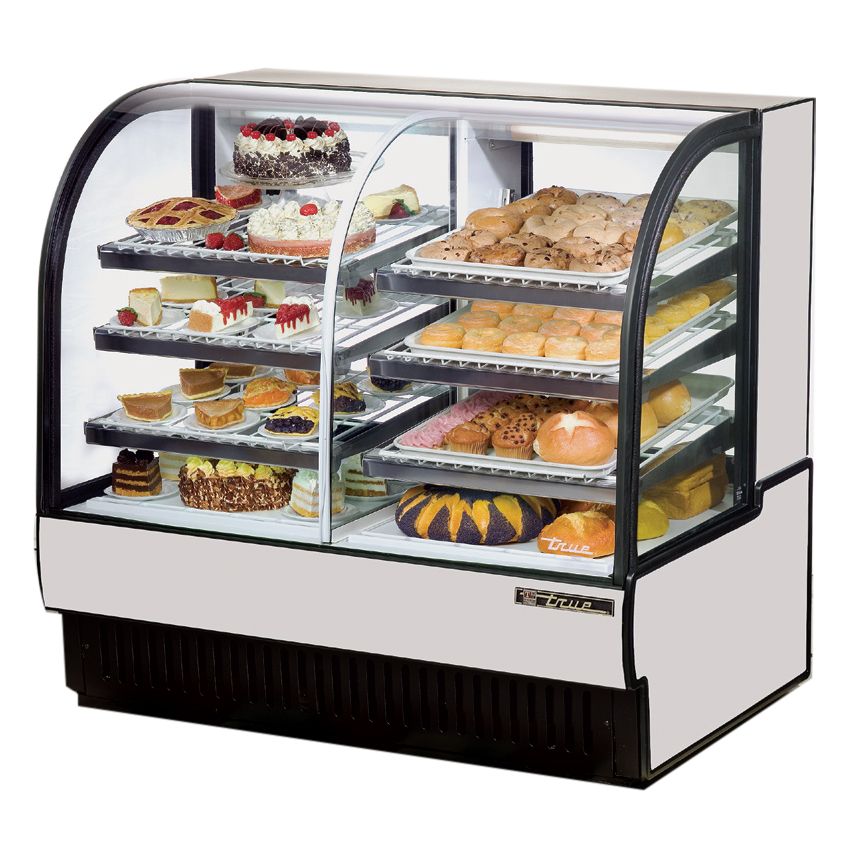 True TCGDZ50 White Dual Zone Refrigerated / Dry Bakery Display Case