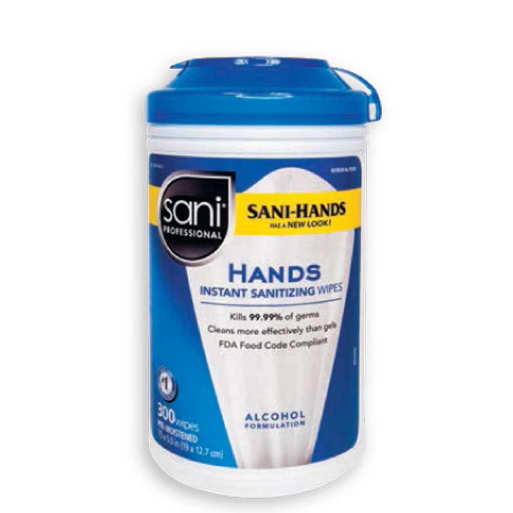 Sani Professional P92084 Sani-Hands® 300 Ct. Hand Wipes - 6 / CS